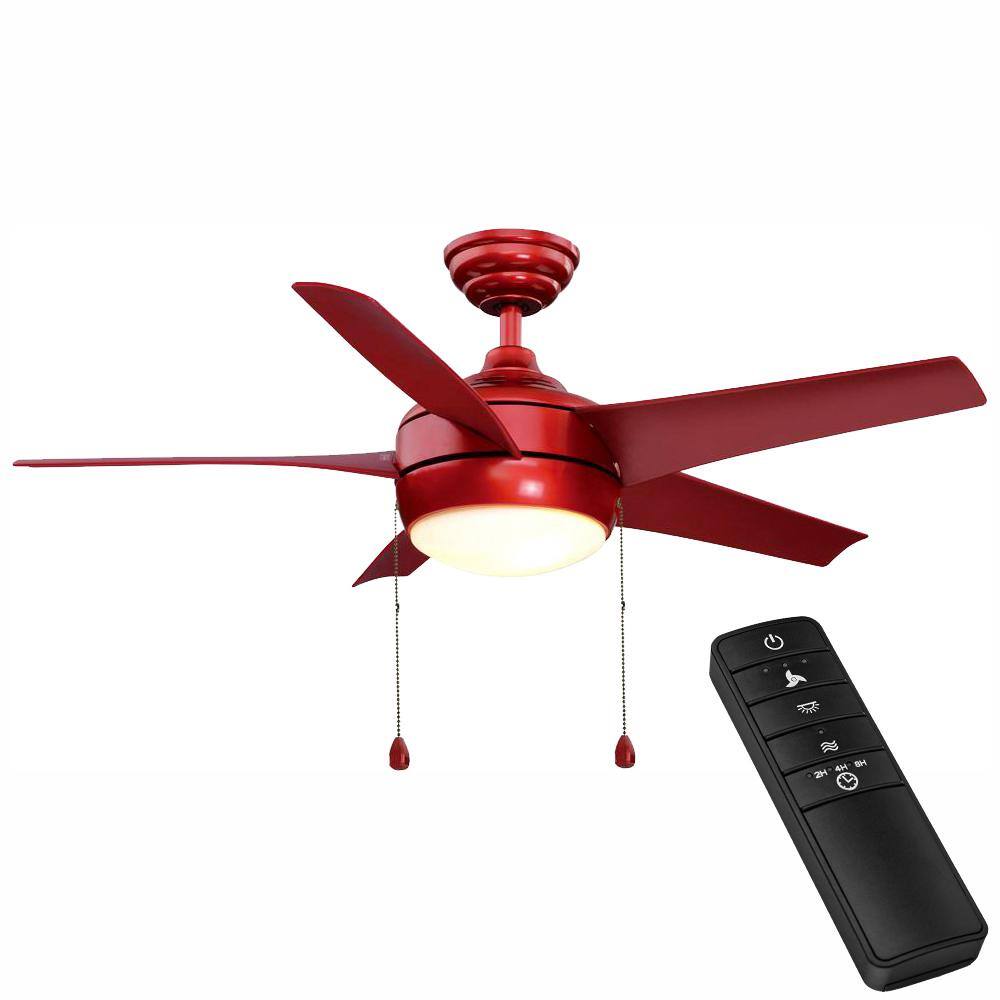 Home Decorators Collection Windward 44 in. Indoor LED Red Ceiling Fan