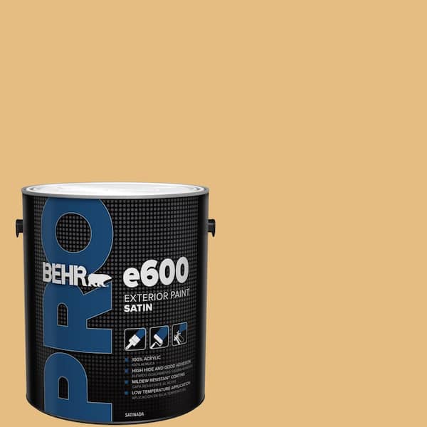 BEHR PRO 1 gal. #320D-4 Arizona Tan Satin Exterior Paint