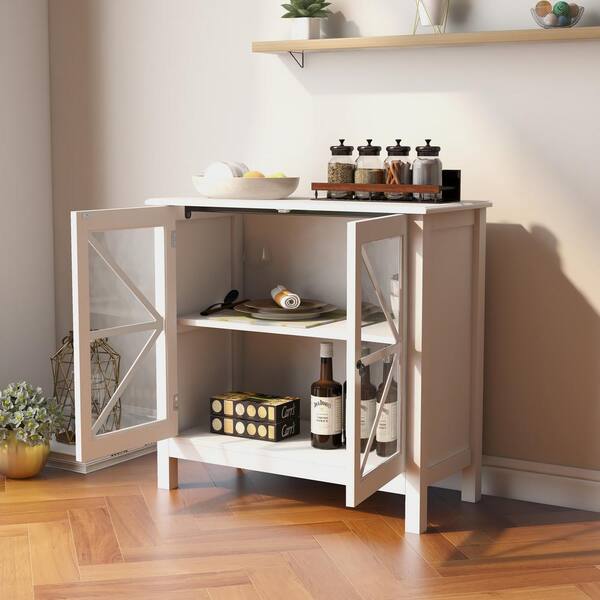 31.5 in. W x 14.37 in. D x 29.92 in. H in White MDF Assemble Pantry Upper Diagonal Kitchen Cabinet for Kitchen