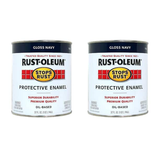 Rust-Oleum Stops Rust 32 oz. Navy Protective Enamel (2-Pack)-DISCONTINUED