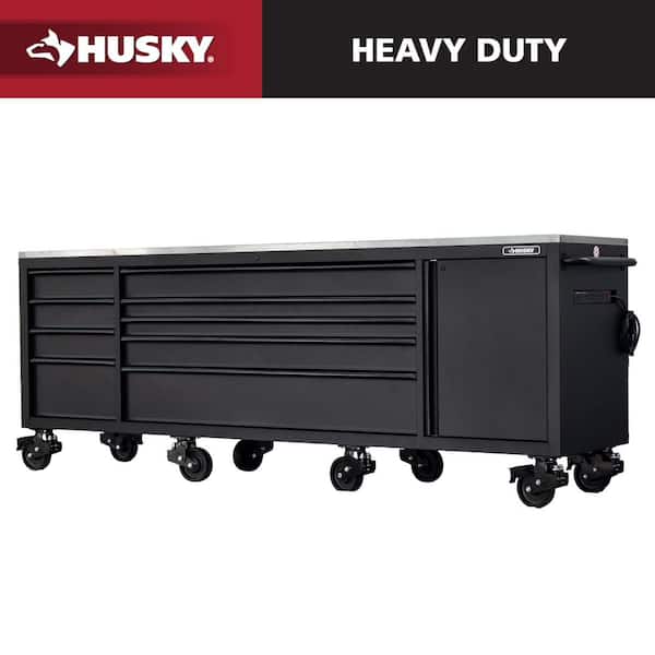 Husky 108 in. W x 24 in. D 9-Drawer Heavy-Duty Mobile Workbench