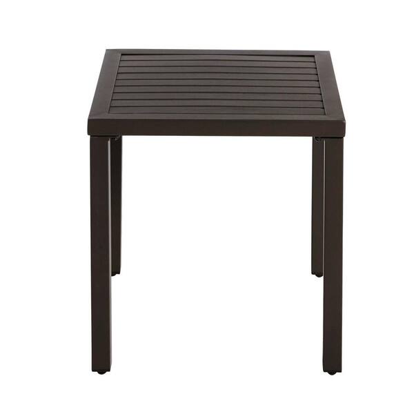 Stylewell Mix And Match Steel Slat Top Outdoor Patio Side Table Fts70661 The Home Depot - How To Keep Dogs From Chewing On Patio Furniture