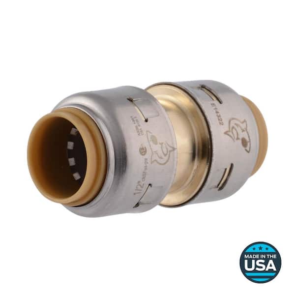 SharkBite Max 1/2 in. Brass Push-to-Connect Coupling Fitting