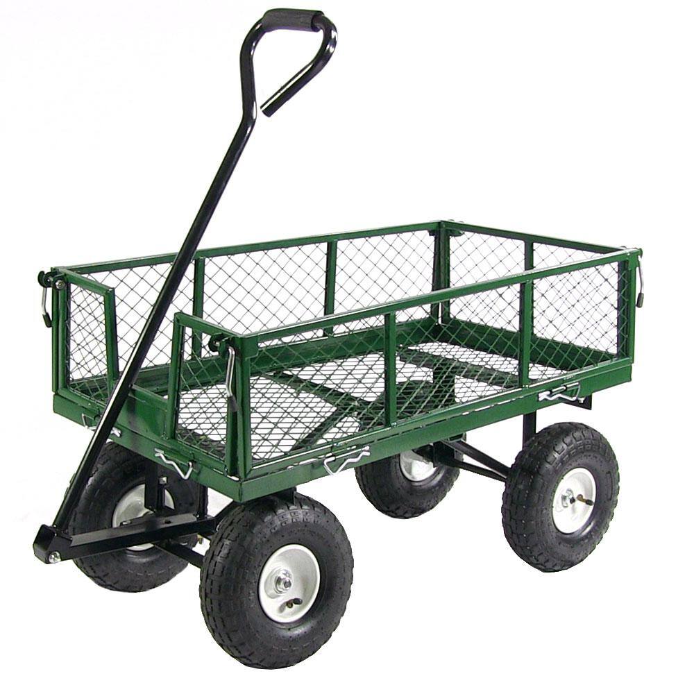 Sunnydaze Decor Green Heavy-Duty Steel Collapsible Log Cart QH-SLC909 ...