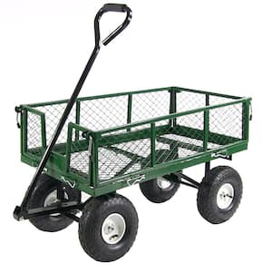 Green Heavy-Duty Steel Collapsible Log Cart