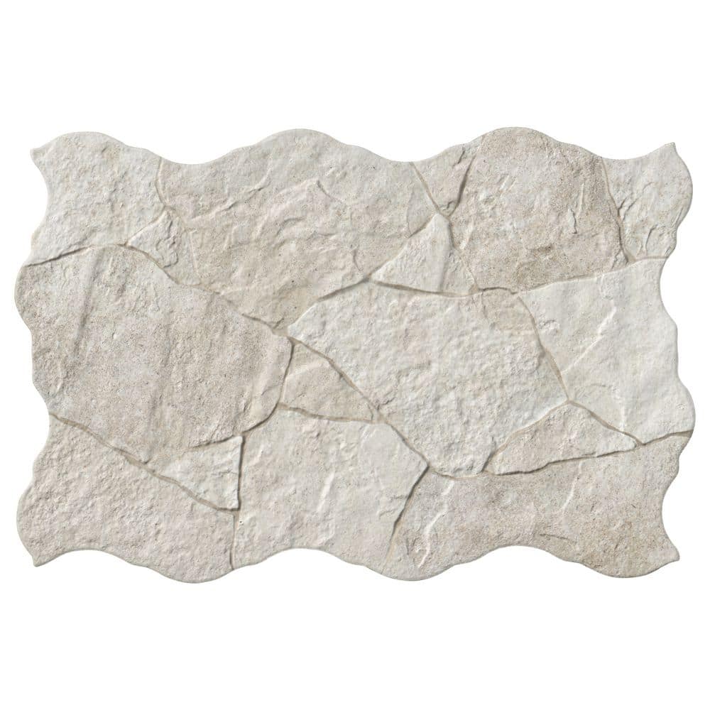 MSI Neptune White 17 in. x 26 in. Matte Porcelain Marble Look