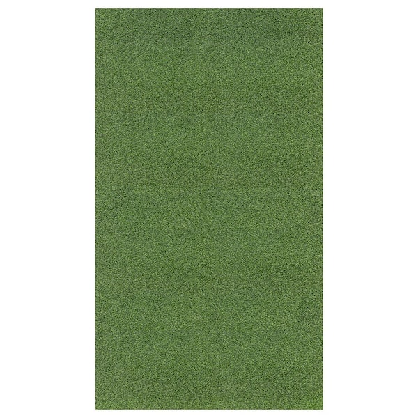 Evergreen Collection Waterproof Solid  7 x 13  Indoor/Outdoor Artificial Grass Runner Rug, 6 ft. 6 in.x 13 ft. Green