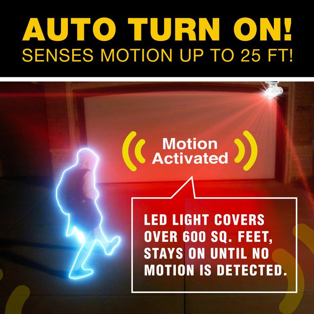 White Solar Motion Sensor LED Security Floodlight