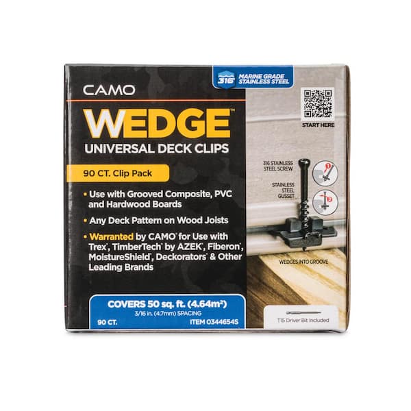 CAMO Wedge Stainless Steel Hidden Deck Fastener Clip (90-Count/50 sq. ft.)