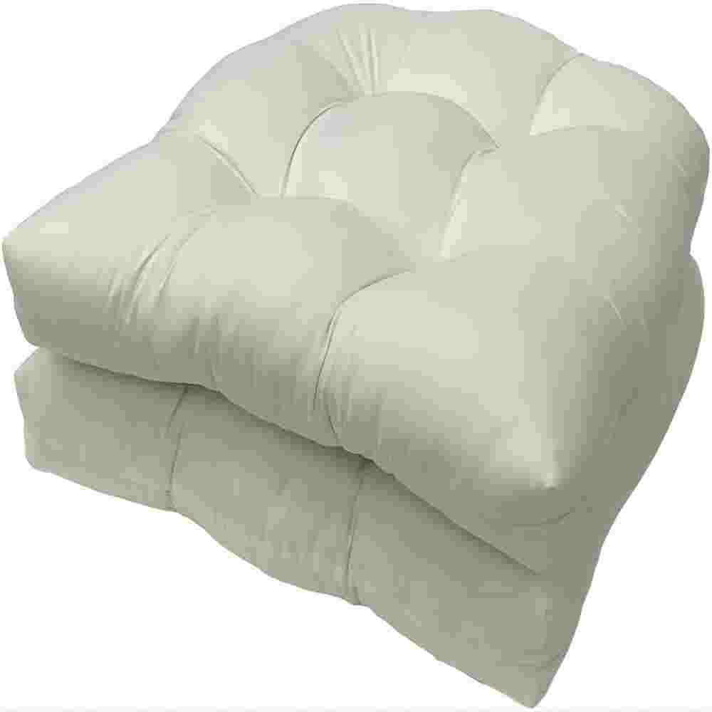 2 U-Shape Foam Wicker Seat Cushions Set, Sunbrella, Solids, Large – RSH  Decor