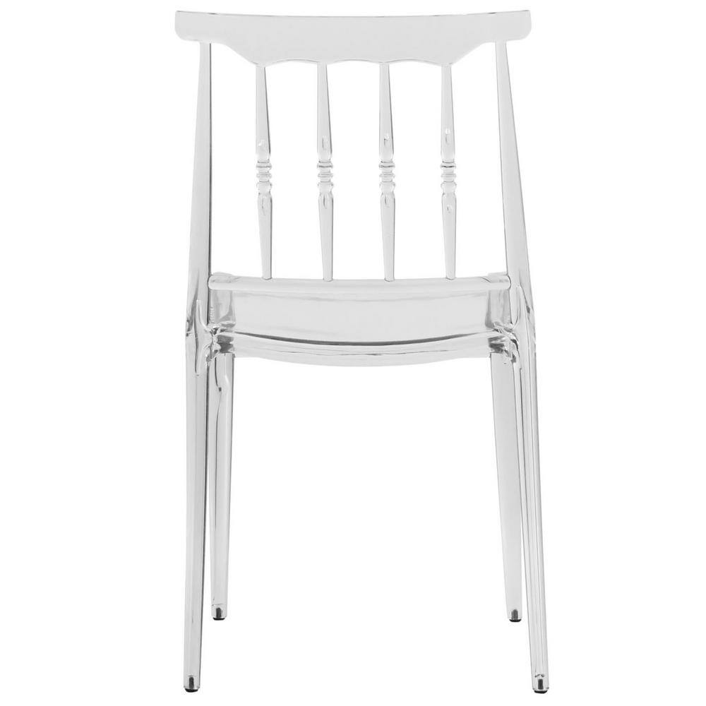 Elegant Spindle Transparent Lucite Dining Chair, Set of 4