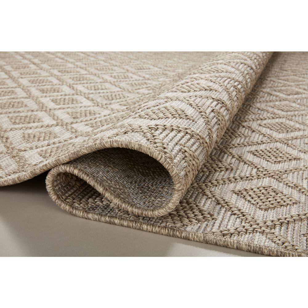 Gray Flat Woven Synthetic Stain-Resistant Outdoor Rug