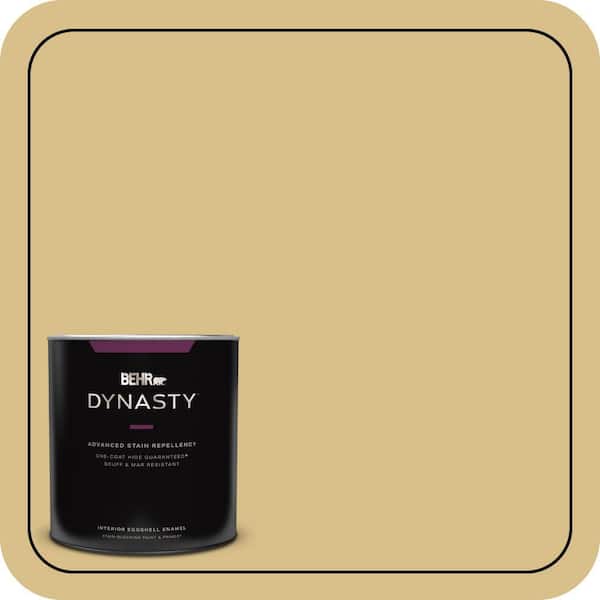 BEHR DYNASTY 1 qt. #MQ2-18 Honey Tea One-Coat Hide Eggshell Enamel Interior Stain-Blocking Paint & Primer