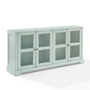 Holbrook Seafoam Blue MDF 60 in. Sideboard with Glass Doors