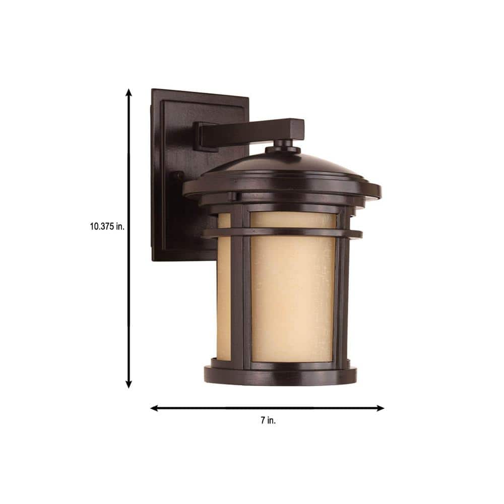 Antique Bronze 10" Dimmable Electric Wall Lantern