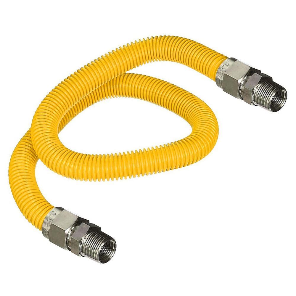 30  in. Gas Connector with Fittings, Yellow Coated Gas Connector, 5/8 in. OD, 1/2 in. MIP x 1/2 in. MIP Connection price history on PriceWatchPro