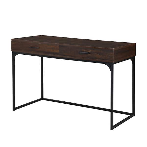 CAROLINA CLASSIC Horatio 47.25 in. Rectangle Elm Wood Top 2 drawer Writing Desk