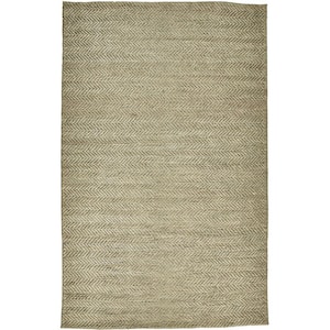 Tan and Gray Solid Color 2 ft. x 3 ft. Area Rug