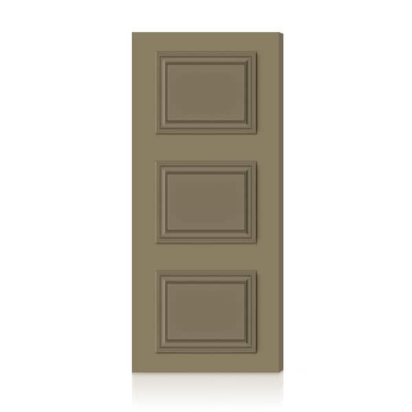 Palazzo 3 Panel 36 in. x 96 in. Olive Green Hollow Core Composite Interior Door Slab