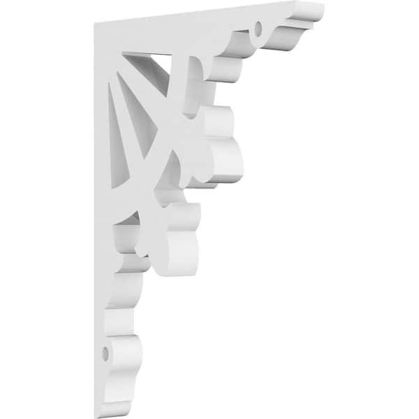 Ekena Millwork 5/8 in. W x 9 in. H x 5 1/2 in. D PVC Riley Bracket