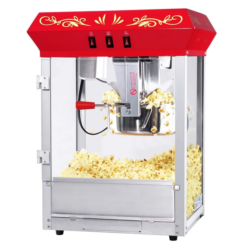 Air Popper Popcorn Maker – Vintage-Style Countertop Popper Machine with  6-Cup Capacity by Great Northern Popcorn Company (Red) (83-DT6082)