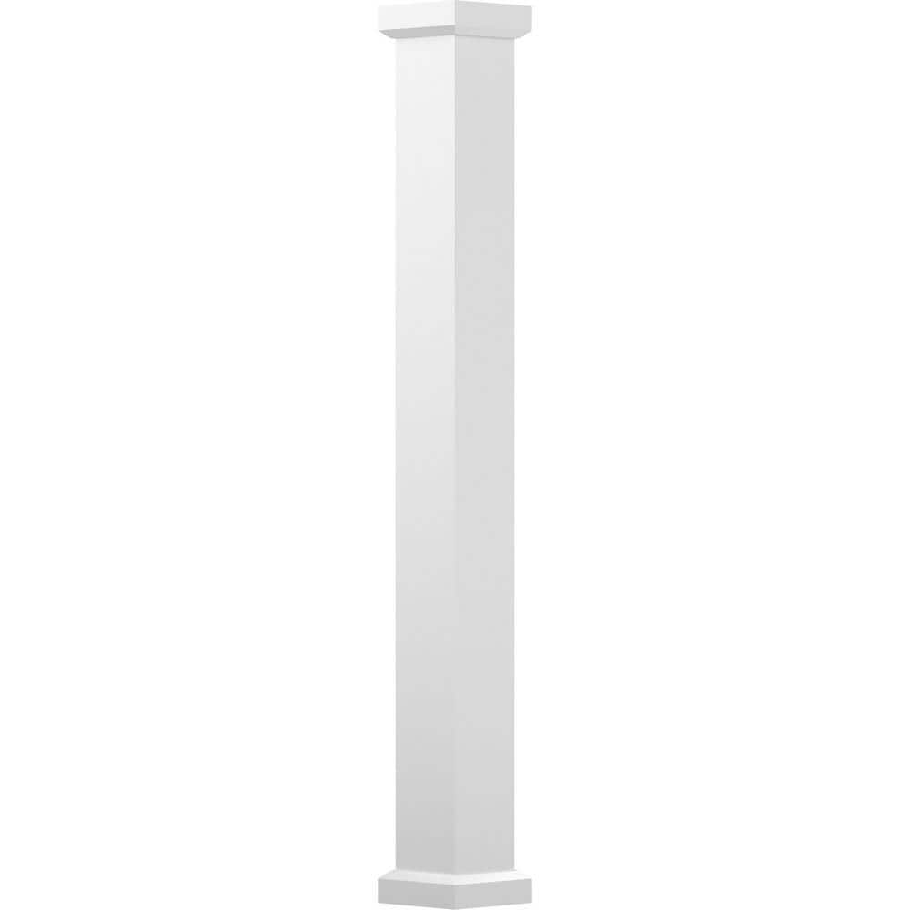 "12' x 7-1/4"" Endura-Aluminum Empire Style Column, Square Shaft (Load-Bearing 20,000 lbs), Non-Tapered, Gloss White" price history on PriceWatchPro