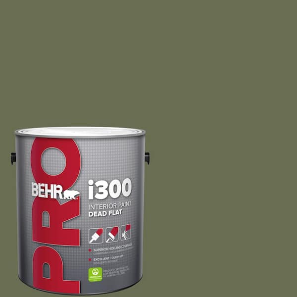 1 gal. #S380-7 Global Green Dead Flat Interior Paint