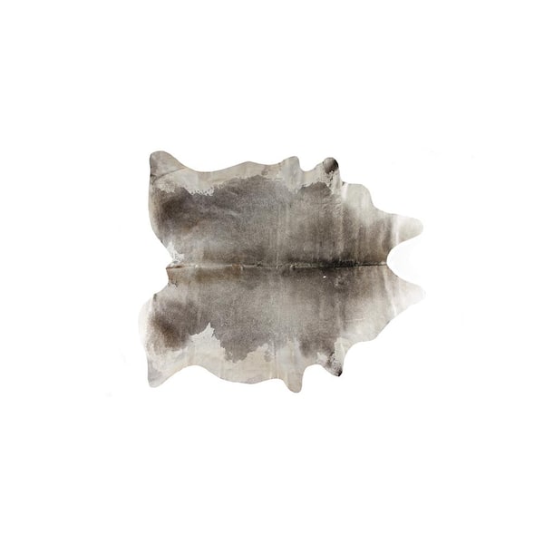 Kobe Cowhide Salt & Pepper Grey/White 5 ft. x 7 ft. Animal Print Area Rug