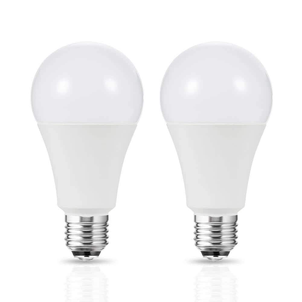 YANSUN 50/100/150-Watt Equivalent A21 3-Way LED Light Bulb in Soft White 2700K/Daylight 5000K/Neutral White 4000K(2-Pack) -  XP03701E26D-2N1