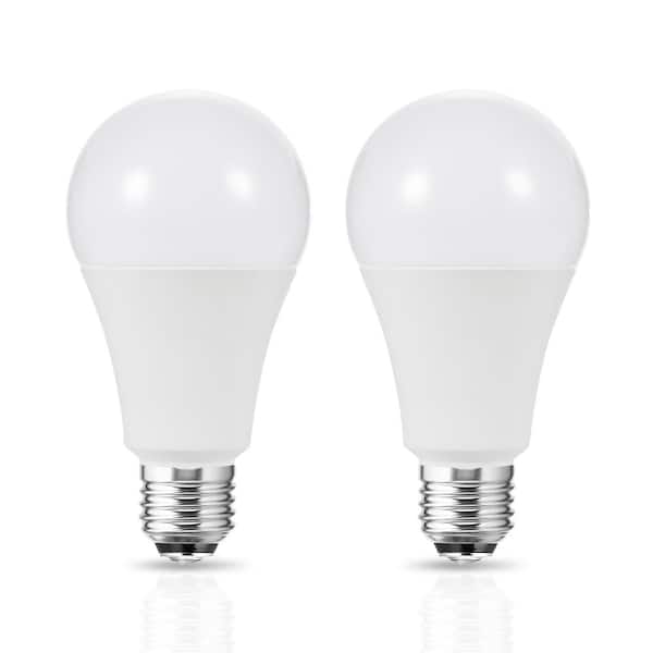 YANSUN 50/100/150-Watt Equivalent A21 3-Way LED Light Bulb in Soft White 2700K/Daylight 5000K/Neutral White 4000K(2-Pack)