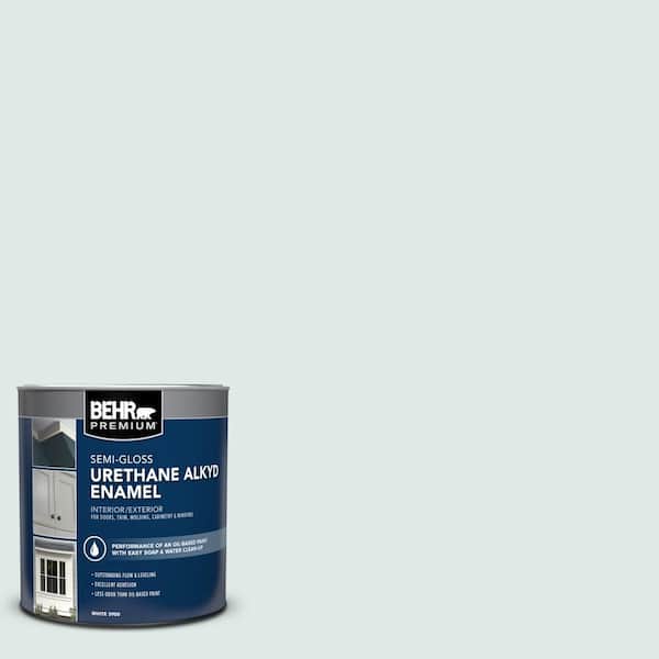 1 qt. #BL-W01 Calm Semi-Gloss Enamel Urethane Alkyd Interior/Exterior Paint