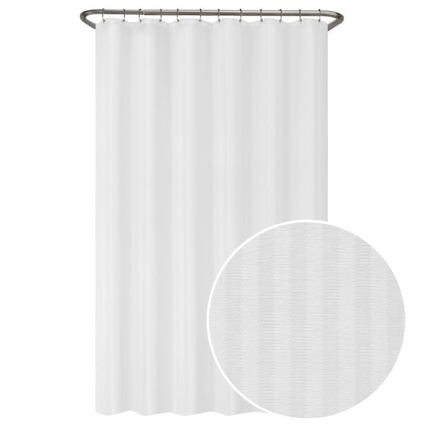 Zenna Home 70 In W X 72 L Ultimate, Black And White Striped Fabric Shower Curtain