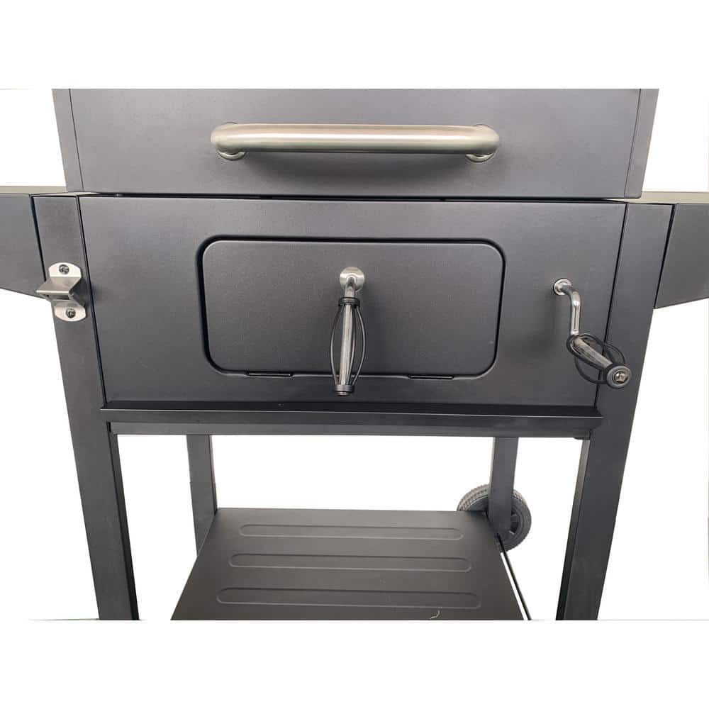 Grillfest Black 52.5'' Portable Charcoal Cart Grill