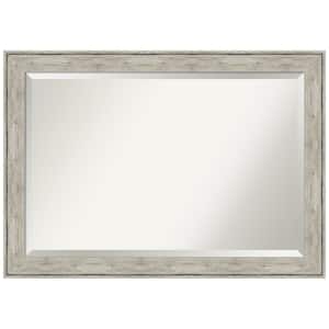 Medium Rectangle Crackled Metallic Beveled Glass Casual Mirror (29 in. H x 41 in. W)