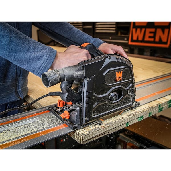 WEN 10-Amp 6-1/2-in Corded Plunge/Track Saw Circular Saw In The Circular  Saws Department At