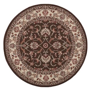Chester Sultan Brown 8 ft. Round Area Rug