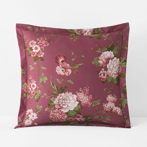 Legends Hotel Victorian Bloom Wrinkle-Free Rose Multi Sateen Sham
