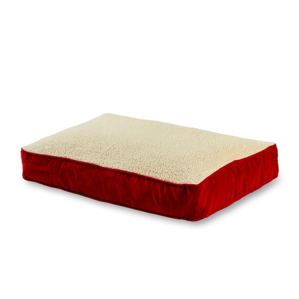 Happy Hounds Buster Small Crimson Sherpa Dog Bed