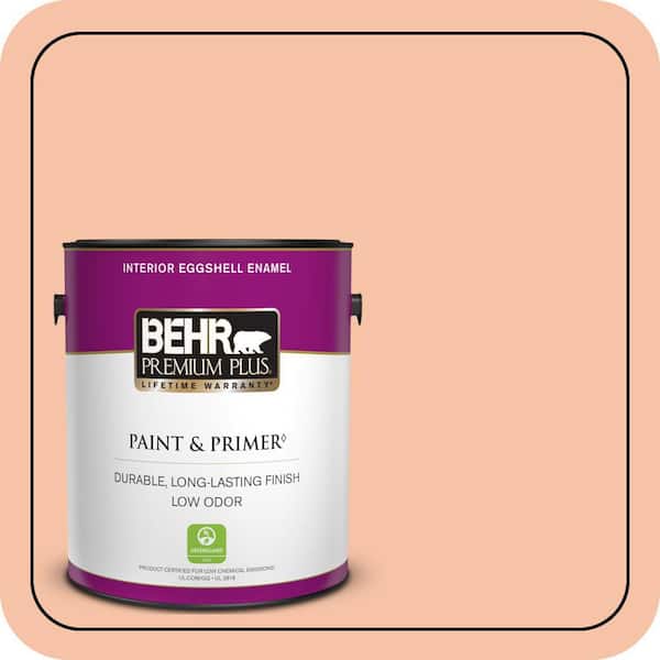 BEHR PREMIUM PLUS 1 gal. #230C-3 Pink Beach Eggshell Enamel Low Odor Interior Paint & Primer