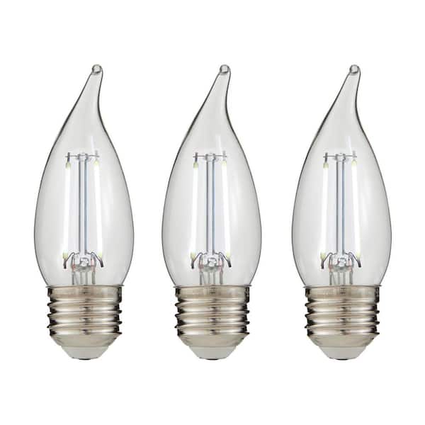 EcoSmart 40-Watt Equivalent BA11 Dimmable Edison LED Light Bulb Daylight (3-Pack)