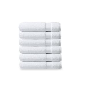 White Solid 100% Organic Cotton Luxuriously Plush Wash Cloths (Set of 6)