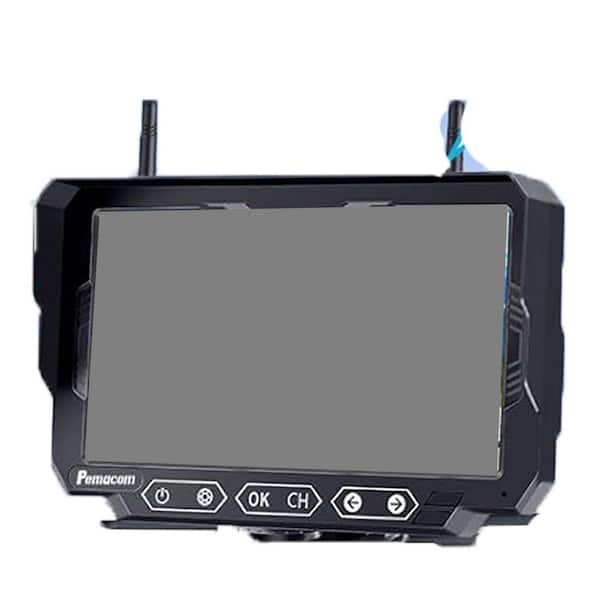 Magnetic Solar Wireless Backup Camera 7 Portable Easy Install Scratch-Proof No Delay HD 1080P in Black for Trucks