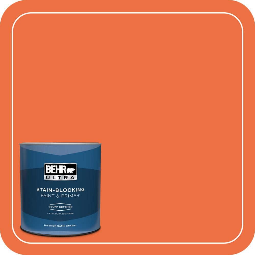 1 qt. #210B-6 Aurora Orange Extra Durable Satin Enamel Interior Paint & Primer price history on PriceWatchPro