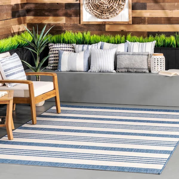 Robin Blue Doormat Doormat 3 ft. x 5 ft. Indoor/Outdoor Patio Area Rug