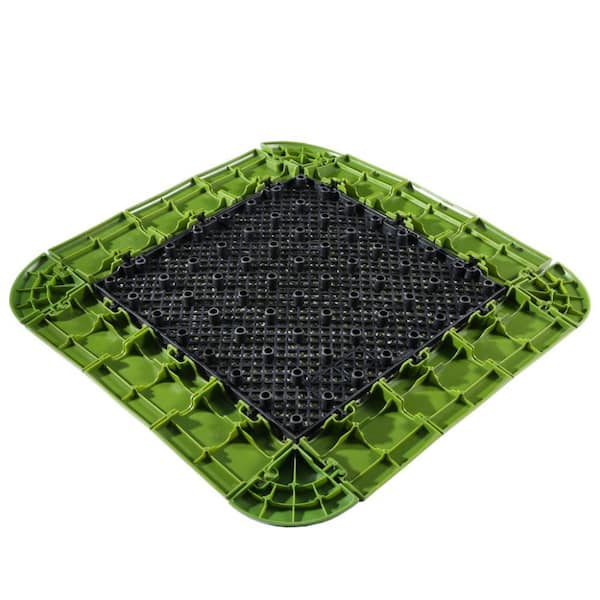 Courtyard Casual PVC Deck Tile Edge Kit 3 in. W x 12 in. L Green with 20 Edge and 4 Corners