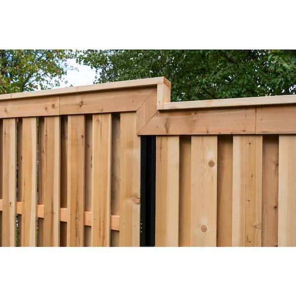 4 in. x 8 ft. Powder Coated Black Galvanized Steel with Top Plate for In-Ground Line Applications Metal Fence Post