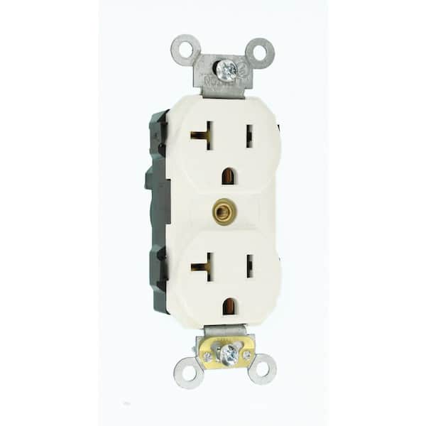 20 Amp 125 V Commercial Grade Duplex Outlet/Receptacle, White (1-Pack) M5362-SW