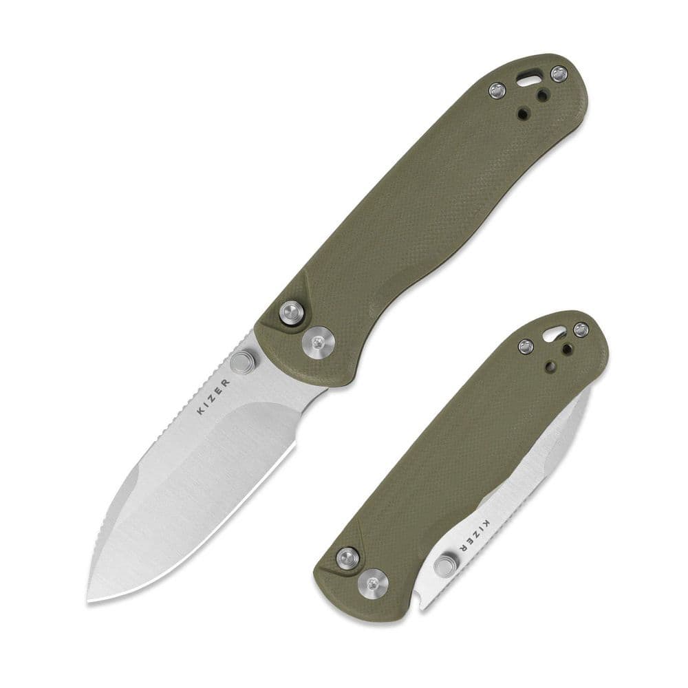 KIZER Drop Bear 2 2.92 in. Folding Knife AEB-L Steel Outdoor Camping ...