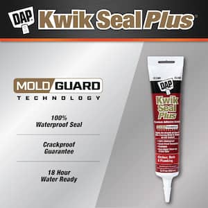 Kwik Seal Plus 5.5 oz. Clear Premium Kitchen and Bath Siliconized Caulk (12-Pack)