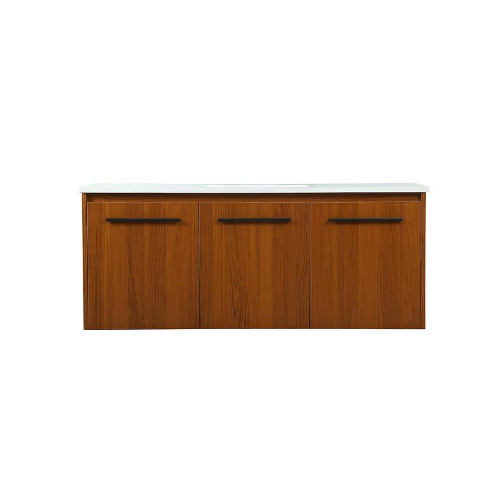 Simply Living 48 in. W x 18 in. D x 19.7 in. H Bath Vanity in Teak with ...